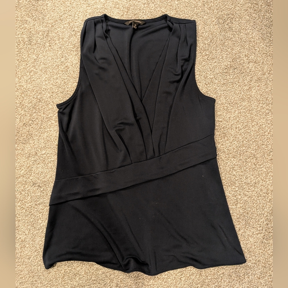 Banana Republic Navy Sleeveless Asymmetrical Top Medium
